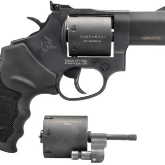 Taurus 2-692031 692 Medium 38 Special +P/357 Mag/9mm Luger 7 Shot 3" Matte Black Ported Barrel, Cylinder & Frame, Black Ribber Grip, Transfer Bar Safety, Exposed Hammer, 2 Cylinders