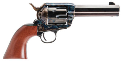 Cimarron PP400MALO El Malo Pre-War 1896-1940 38 Special 6 Shot 4.75″ Blued Octagon Steel Barrel, Blued Cylinder, Color Case Hardened Steel Frame, Walnut Grip, Exposed Hammer
