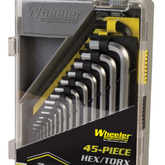 Wheeler 1081959 SAE/Metric Hex & Torx Key Set Silver Steel 45 Pieces
