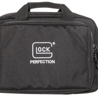 Glock AP60300 Double Pistol Case  Dual Padded Compartments, 5 Internal Mag Holders, 3 Zippered Compartments, Carry Handle, Black  12.5"x9.5"x4.5"