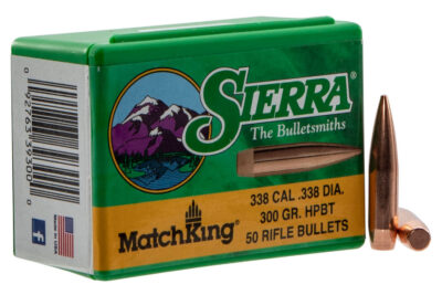 MATCHKING 338 CALIBER (0.338”) HOLLOW POINT BOAT TAIL BULLETS MATCHKING 338 CALIBER (0.338”) 300GR HPBT 50/BOX