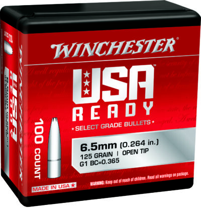Winchester Ammo WBR65125 Centerfire Rifle  6.5Creedmoor 125gr Open Tip 100 Per Box/10 Case