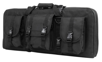NcStar CVCPD2962B28 VISM Deluxe SubGun Case 28″ Black PVC Fabric w/ Exterior Pockets Zippers & Padding for 2 AR or AK Pistols