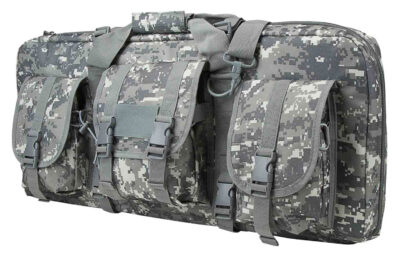 NcStar CVCPD2962D28 VISM Deluxe SubGun Case 28″ Digital Camouflage PVC Fabric w/ Exterior Pockets Zippers & Padding for 2 AR or AK Pistols