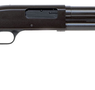 Mossberg 50429 500 Retrograde Full Size 12 Gauge Pump 3" 5+1 18.50" Blued Steel Barrel, Blued Drilled & Tapped Steel Receiver, Fixed Walnut Stock, Ambidextrous