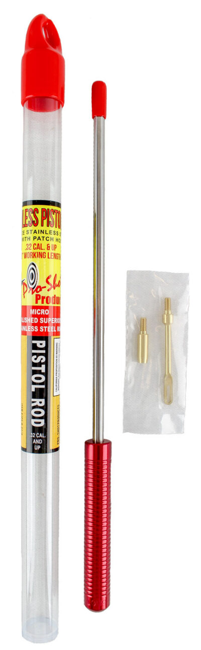 Pro-Shot 1PS87U Micro-Polished Cleaning Rod .27/ .32/ .40/ .44/ .45/ 9mm/ 10mm Cal Pistol #8″-32 Thread 8″ Stainless Steel