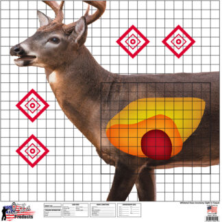 Pro-Shot WDSI5PK Whitetail Sight-In Deer Heavy Paper Hanging Universal 25″ x 25″ Multi-Color 5 Pack