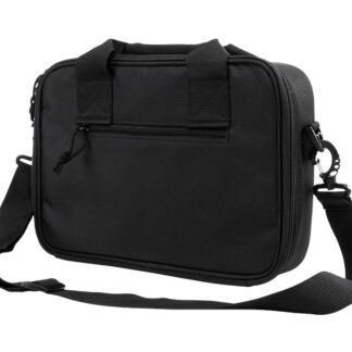NcStar CPDX2971B VISM Double Pistol Range Bag w/ Mag Pouches Loop Fasteners Zippers Padding & Black Finish