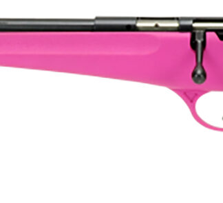 Savage Arms 13844 Rascal  Youth 22 LR 1rd 16.13" Matte Black Sporter Barrel, Matte Black Carbon Steel Receiver, Pink Fixed Synthetic Stock, Left Hand