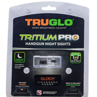 TruGlo TG231G1C Tritium Pro  Black | Green Tritium Orange Outline Front Sight Green Tritium Rear Sight