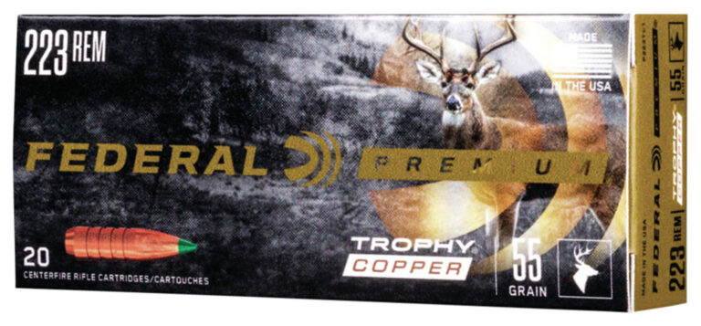 Federal P223TC1 Premium  223Rem 55gr Trophy Copper 20 Per Box/10 Case