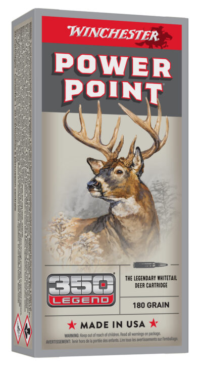 POWER POINT 350 LEGEND STRAIGHT-WALLED RIFLE AMMO POWER-POINT 350 LEGEND 180GR POWER POINT 20/BOX