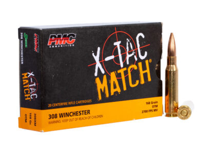 PMC 308XM X-Tac Match  308Win 168gr Open Tip Match 20 Per Box/10 Case