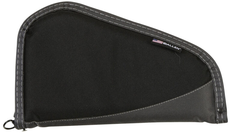 Allen 44411 Deluxe  Handgun Case Black w/Gray Trim, Foam Padding, Non-Absorbent Lining & Lockable Zipper 11" L