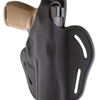 1791 Gunleather BHX5SBLR BHX  OWB 05 Stealth Black Leather Belt Slide Fits Sig P320/Ruger Security-9