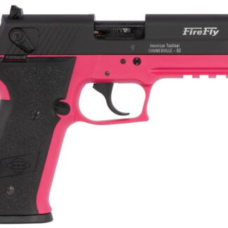 GSG GERG2210FFP FireFly  22 LR 10+1 4" Black Serrated Slide, Pink Zinc Alloy w/Accessory Rail Frame, Black Polymer Grip