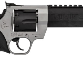 Taurus 2440065RH Raging Hunter  44 Rem Mag 6rd 6.75" Matte Black Oxide Cylinder & Barrel Matte Stainless Steel Frame Black Rubber with Integrated Red Cushion Insert Grip
