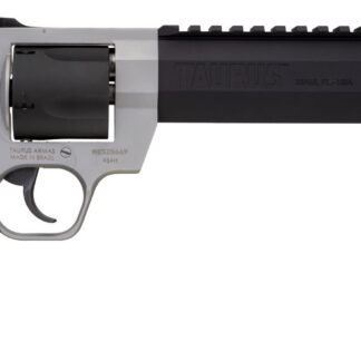 Taurus 2454085RH Raging Hunter 454 Casull 5rd 8.37" Matte Black Oxide Cylinder & Barrel Matte Stainless Steel Frame Black Rubber with Integrated Red Cushion Insert Grip