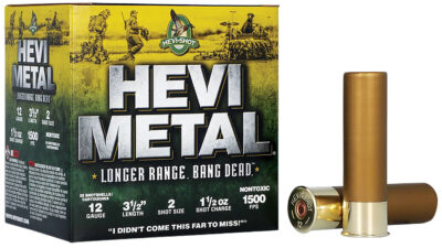 HEVI-Metal HS38502 HEVI-Metal Longer Range 12Gauge 3.50″ 1 1/2oz 2Shot 25 Per Box/10 Case