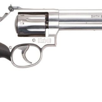 Smith & Wesson 12460 Model 648  K-Frame Frame 22 WMR 8 Shot 6" Stainless Steel Barrel, Cylinder & Frame, Black Finger Grooved Grip, Internal Lock Safety, Exposed Hammer