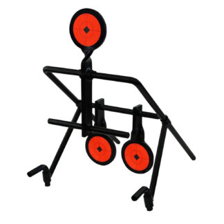 Birchwood Casey 47044 World of Targets Gallery 44 Magnum Resetting Target 3.75″ Handgun Black/Orange Steel Circle w/Crosshair & Diamond