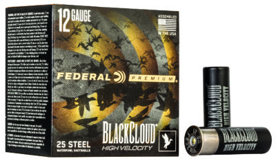 Federal Premium Black Cloud Waterfowl Shotgun Ammo 12 ga. 3 in. 1 1/8 oz. High Velocity 2 Shot 25 rd.