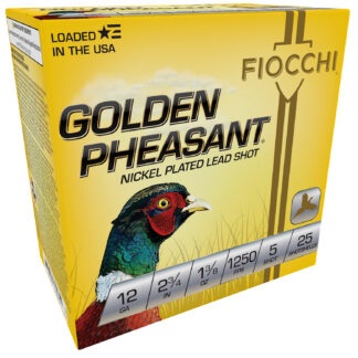 GOLDEN PHEASANT 12 GAUGE AMMO GOLDEN PHEASANT 12 GAUGE 2-3/4'' 1-3/8OZ #5 SHOT 25/BOX