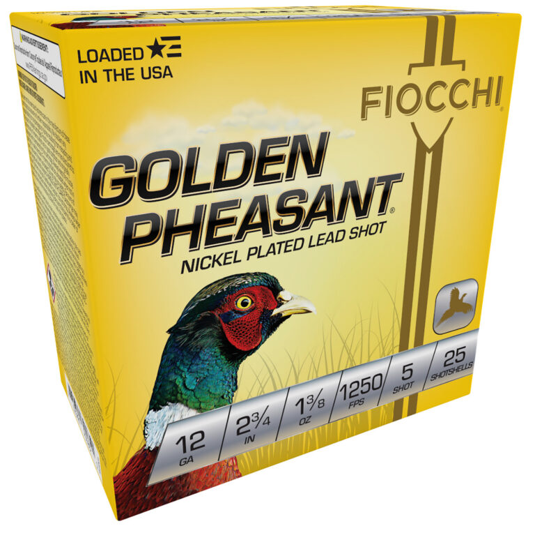 GOLDEN PHEASANT 12 GAUGE AMMO GOLDEN PHEASANT 12 GAUGE 2-3/4'' 1-3/8OZ #5 SHOT 25/BOX