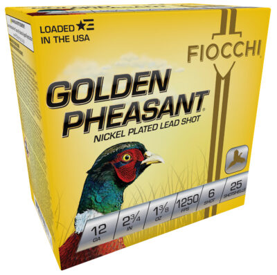 GOLDEN PHEASANT 12 GAUGE AMMO GOLDEN PHEASANT 12 GAUGE 2-3/4'' 1-3/8OZ #6 SHOT 25/BOX