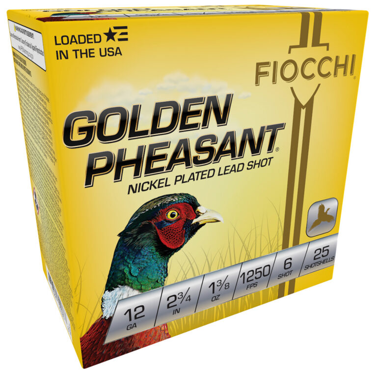 GOLDEN PHEASANT 12 GAUGE AMMO GOLDEN PHEASANT 12 GAUGE 2-3/4'' 1-3/8OZ #6 SHOT 25/BOX