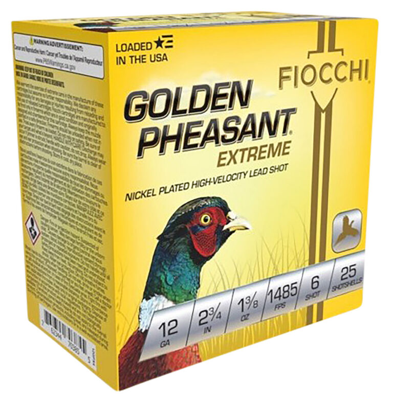 GOLDEN PHEASANT EXTREME 12 GAUGE 2-3/4'' SHOTGUN AMMO GOLDEN PHEASANT EXTREME 12 GAUGE2-3/4'' 1-3/8OZ #6 SHOT25/BOX