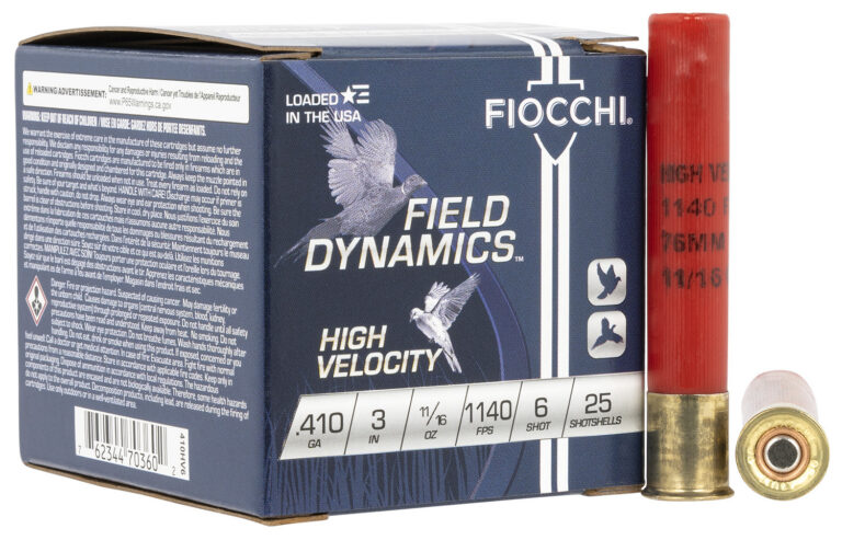 Fiocchi 410HV6 Field Dynamics High Velocity 410Gauge 3" 11/16oz 6Shot 25 Per Box/10 Case