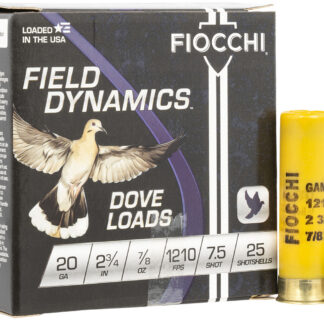DOVE & QUAIL 20 GAUGE 2-3/4'' #7.5 SHOT SHOTGUN AMMO DOVE & QUAIL 20 GAUGE 2-3/4'' 7/8OZ #7.5 SHOT 25/BOX