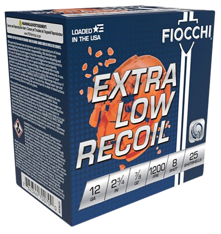 Fiocchi 1278OZ8 Exacta Target Low Recoil Trainer 12Gauge 2.75" 7/8oz 8Shot 25 Per Box/10 Case