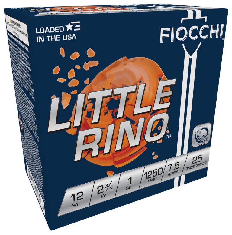 LITTLE RINO 12 GAUGE 2-3/4'' #7.5 SHOT SHOTGUN AMMO LITTLE RINO 12 GAUGE 2-3/4'' 1OZ #7.5 SHOT 25/BOX