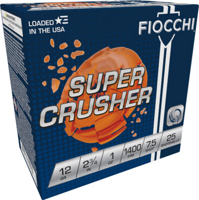 Fiocchi Super Crusher Shotgun Loads 12 ga. 2.75 in. 1 oz. 1400 FPS 7.5 Shot 25 rd.