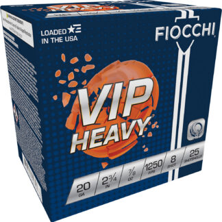 Fiocchi 20VIPH8 Exacta Target VIP Heavy 20Gauge 2.75″ 7/8oz 8Shot 25 Per Box/10 Case