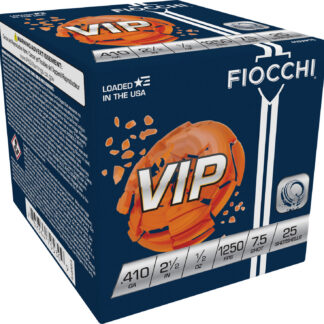 VIP TARGET 410 BORE 2-3/4'' # 7.5 SHOT SHOTGUN AMMO VIP TARGET 410 BORE 2-3/4'' 1/2OZ #7.5 SHOT 25/BOX