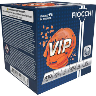 VIP TARGET 410 BORE 2-3/4'' # 8 SHOT SHOTGUN AMMO VIP TARGET 410 BORE 2-3/4'' 1/2OZ #8 SHOT 25/BOX