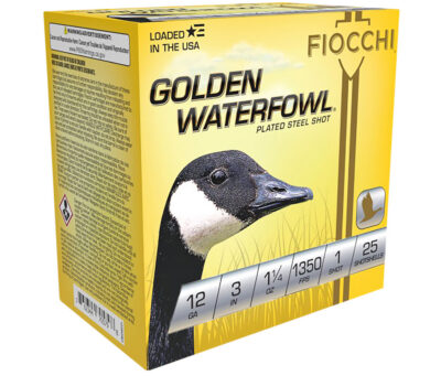 Fiocchi 123SGW1 Golden Waterfowl  12Gauge 3″ 1 1/4oz 1Shot 25 Per Box/10 Case