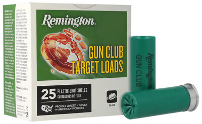 GUN CLUB TARGET 12 GAUGE 2-3/4” #8 SHOT SHOTGUN AMMO GUN CLUB TARGET 12 GAUGE 2-3/4” 1OZ #8 SHOT 25/BOX