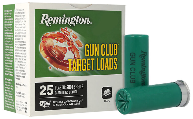 GUN CLUB TARGET 12 GAUGE 2-3/4'' #8 SHOT SHOTGUN AMMO GUN CLUB TARGET 12 GAUGE 2-3/4'' 1OZ #8 SHOT 25/BOX