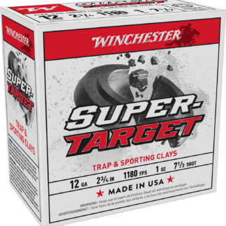 SUPER TARGET 12 GAUGE 2-3/4'' # 7.5 SHOT SHOTGUN AMMO SUPER TARGET 12 GAUGE 2-3/4'' 1OZ #7.5 SHOT 25/BOX