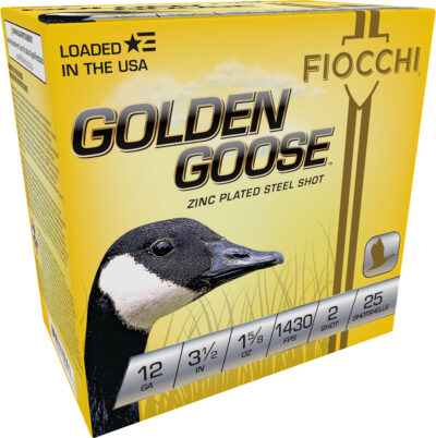Fiocchi Golden Goose Shotgun Ammo 12 ga. 3.5 in. 1 5/8 oz. 1430 FPS 2 Shot 25 rd.