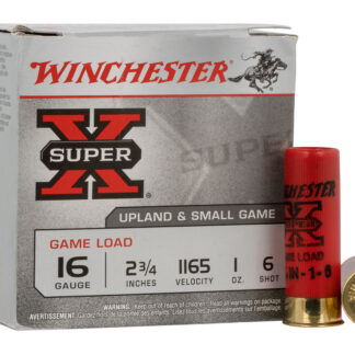 SUPER-X 16 GAUGE 2-3/4'' #6/#8 SHOT SHOTGUN AMMO SUPER-X 16 GAUGE 2-3/4'' 1 OZ #6 SHOT 25/BOX