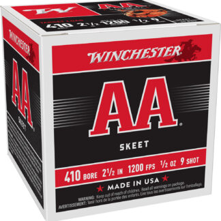 Winchester AA Target Load 410ga 2.5'' 1/2 oz. #9 25/bx AA SKEET 410 BORE 2-1/2'' 1/2OZ #9 SHOT 25/BOX