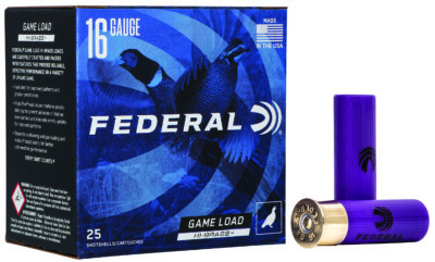 Federal H1636 Game-Shok High Brass 16Gauge 2.75" 1 1/8oz 6Shot 25 Per Box/10 Case