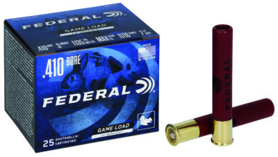 GAME LOAD UPLAND HI-BRASS 410 BORE 3'' #7.5 SHOT SHOTGUN AMMO GAME LOAD UPLAND HB 410 BORE 3'' 11/16OZ #7.5 SHOT 25/BOX