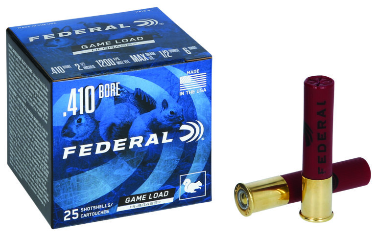 GAME-SHOK UPLAND-GAME AMMO 410 BORE 2-1/2'' 1/2 OZ #6 SHOT GAME LOAD UPLAND HB 410 BORE 2-1/2'' 1/2OZ #6 SHOT 25/BOX