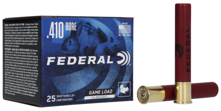GAME LOAD UPLAND HI-BRASS 410 BORE #7.5 SHOT SHOTGUN AMMO GAME LOAD UPLAND HB 410 BORE 2-3/4'' 1OZ #7.5 SHOT 25/BOX